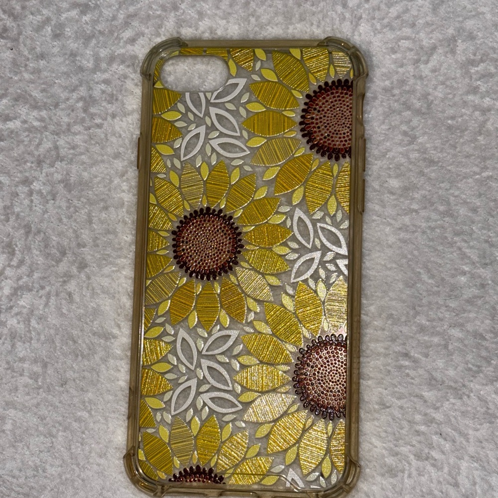 Sunflower Design Phone Case - Yellow and Brown